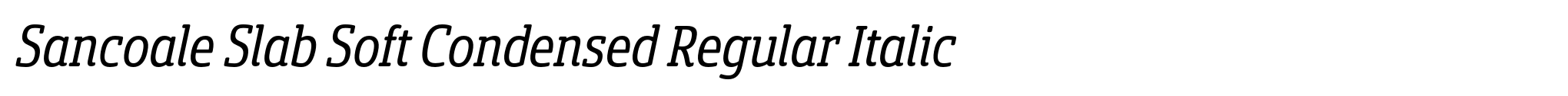 Sancoale Slab Soft Condensed Regular Italic image